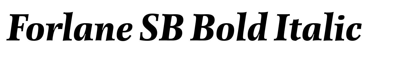 Forlane SB Bold Italic
